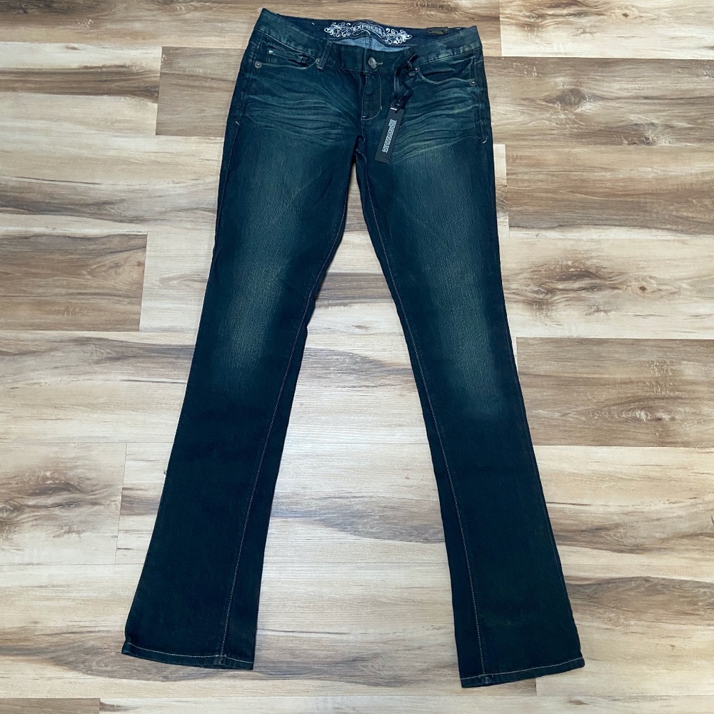 Express Dark Wash Skyscraper Jeans